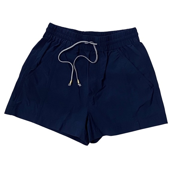 J Crew Woman’s Navy Blue Elastic Waist Pull On Shorts Swim Beach Activewear XS - Picture 2 of 10